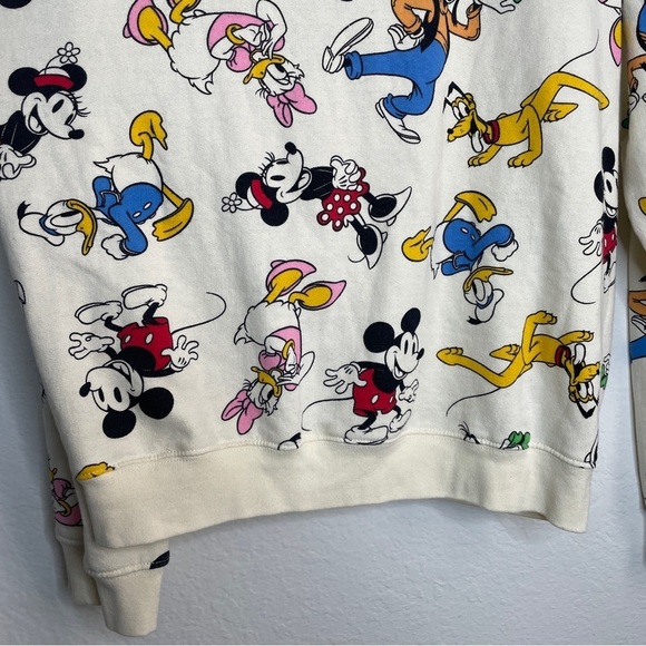 Disney Mickey and Friends Allover Graphic Print Pullover Crewneck Sweatshirt XXL - Picture 4 of 11